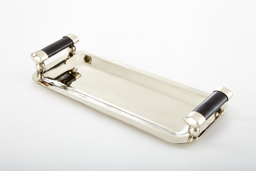 Valle Narrow Tray with Black Onyx Handles