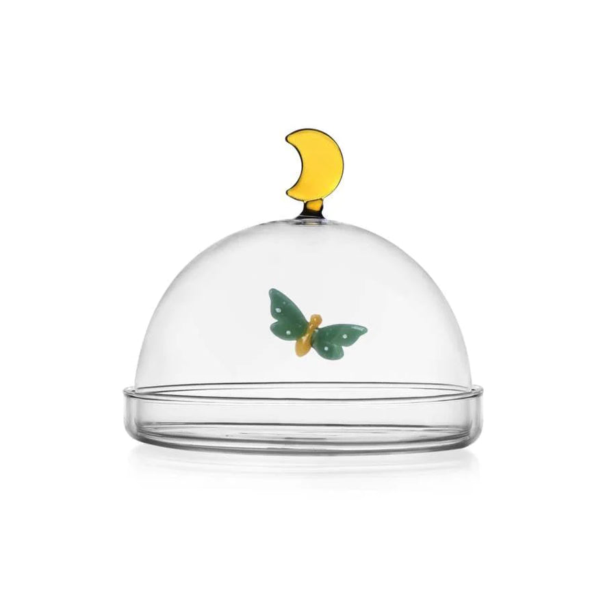 Dome with Dish Butterfly and Moon 14 cm