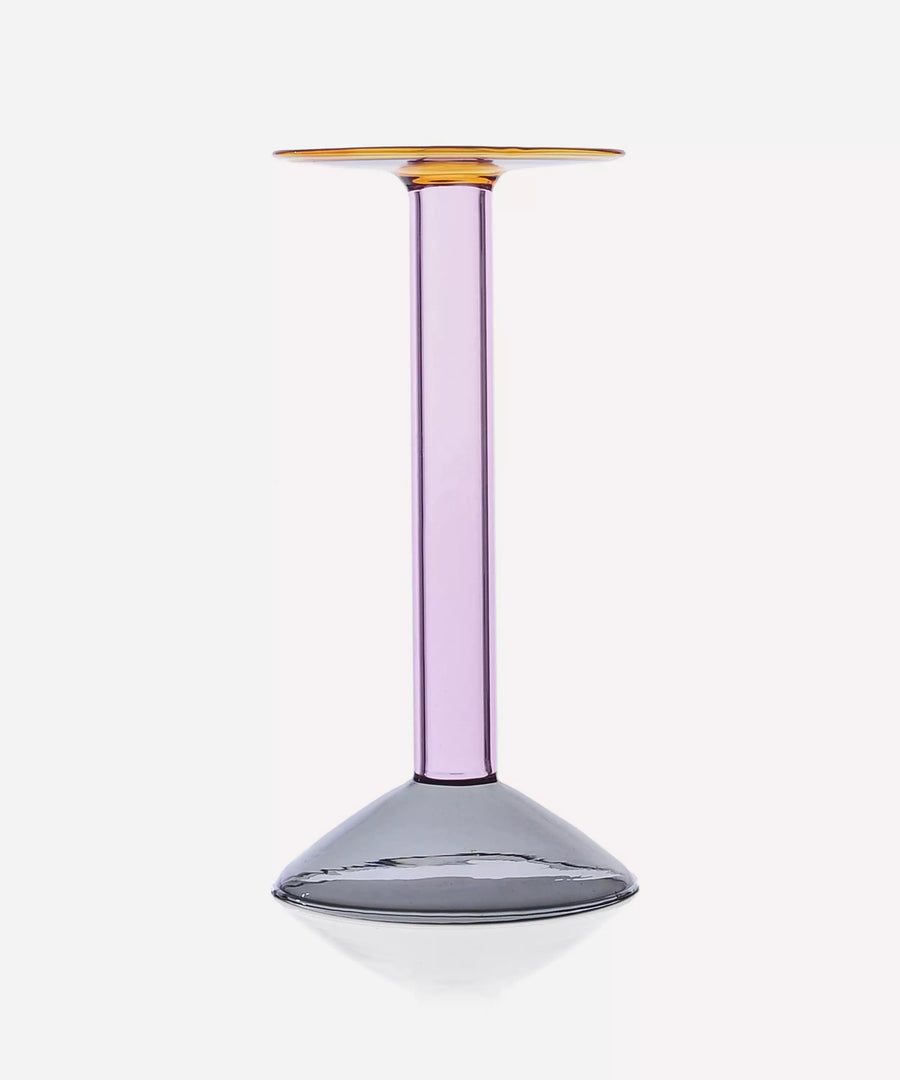 Rainbow Candleholder GM Grey/Pink/Amber