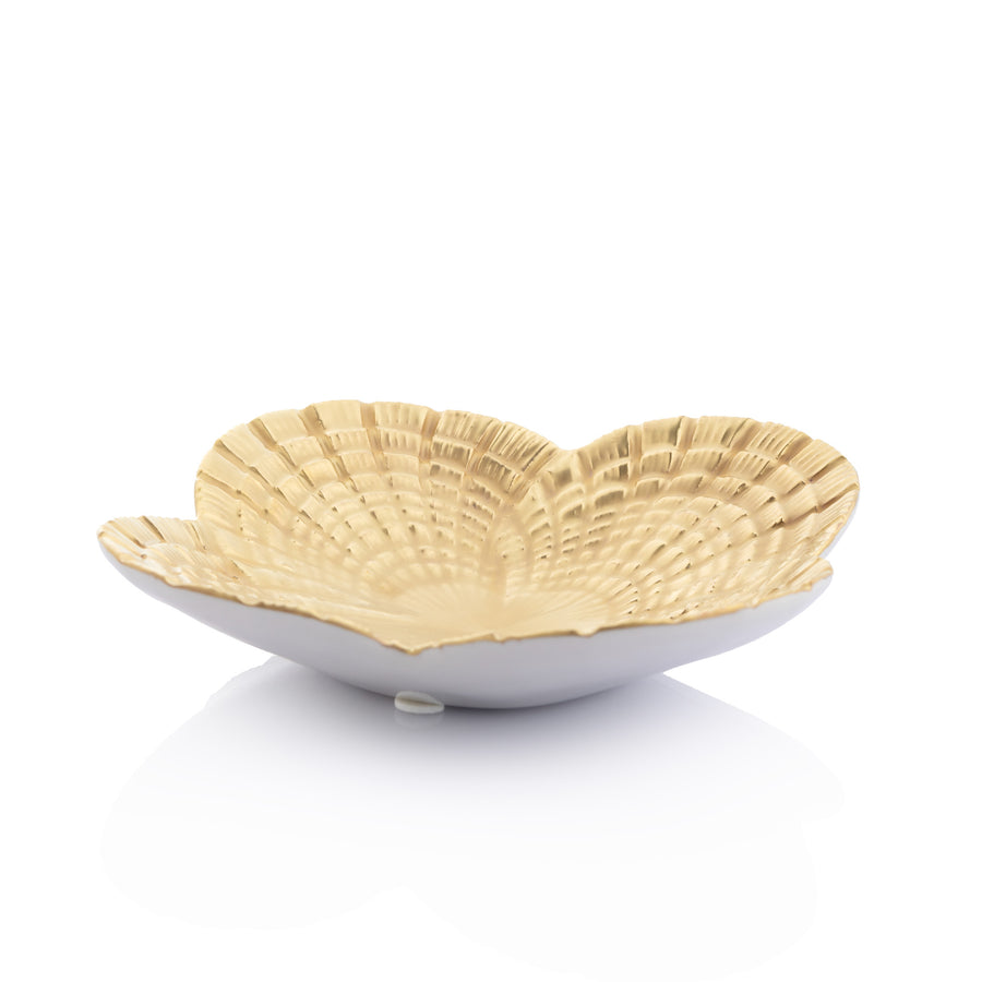 4-Shell Petals Bowl, Full Gold