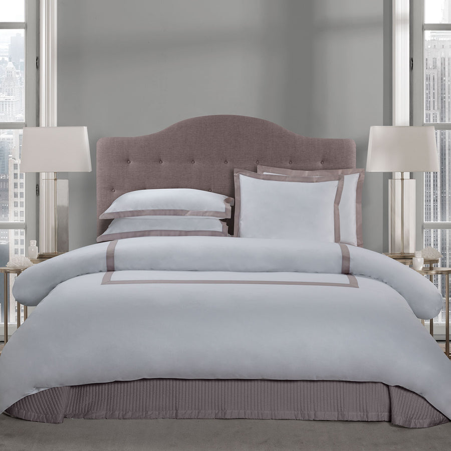 Mileto Raso King Duvet Cover Set 260x240 - 1/65 White/Antique Pink