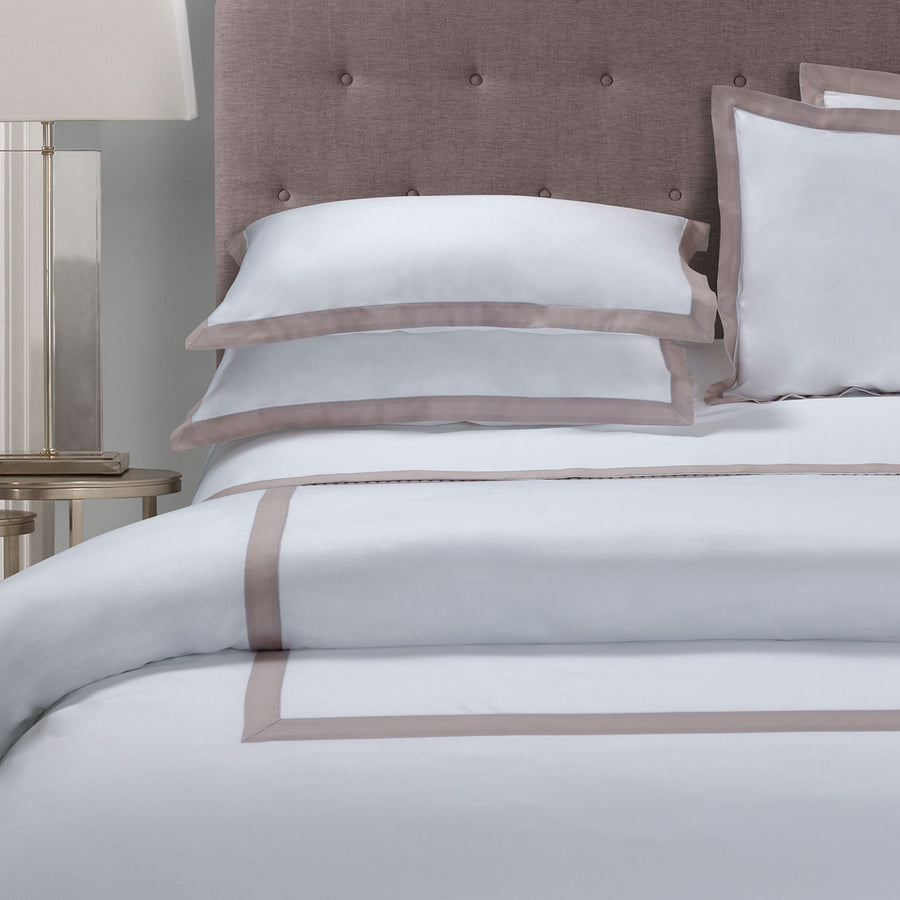 Mileto Raso Queen Duvet Cover Set 240x220 - 15/29 Ivory/Almond Beige