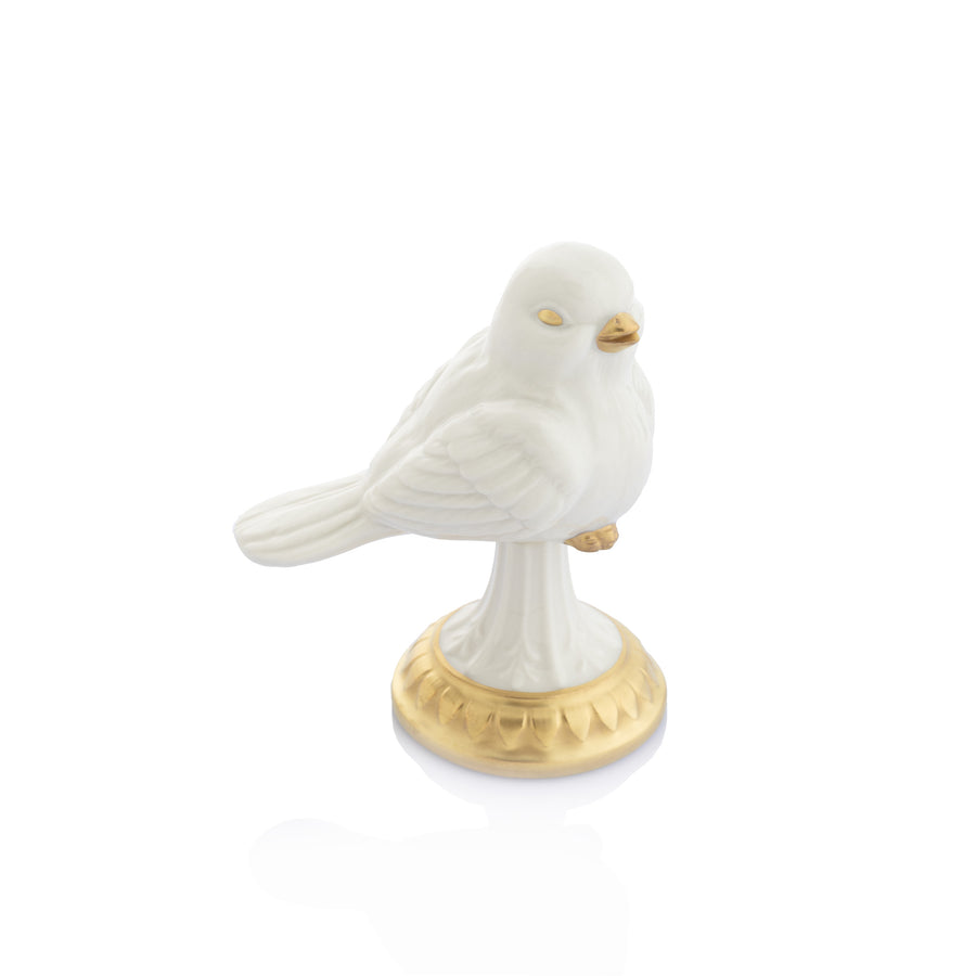 Bird on a White Gold Base