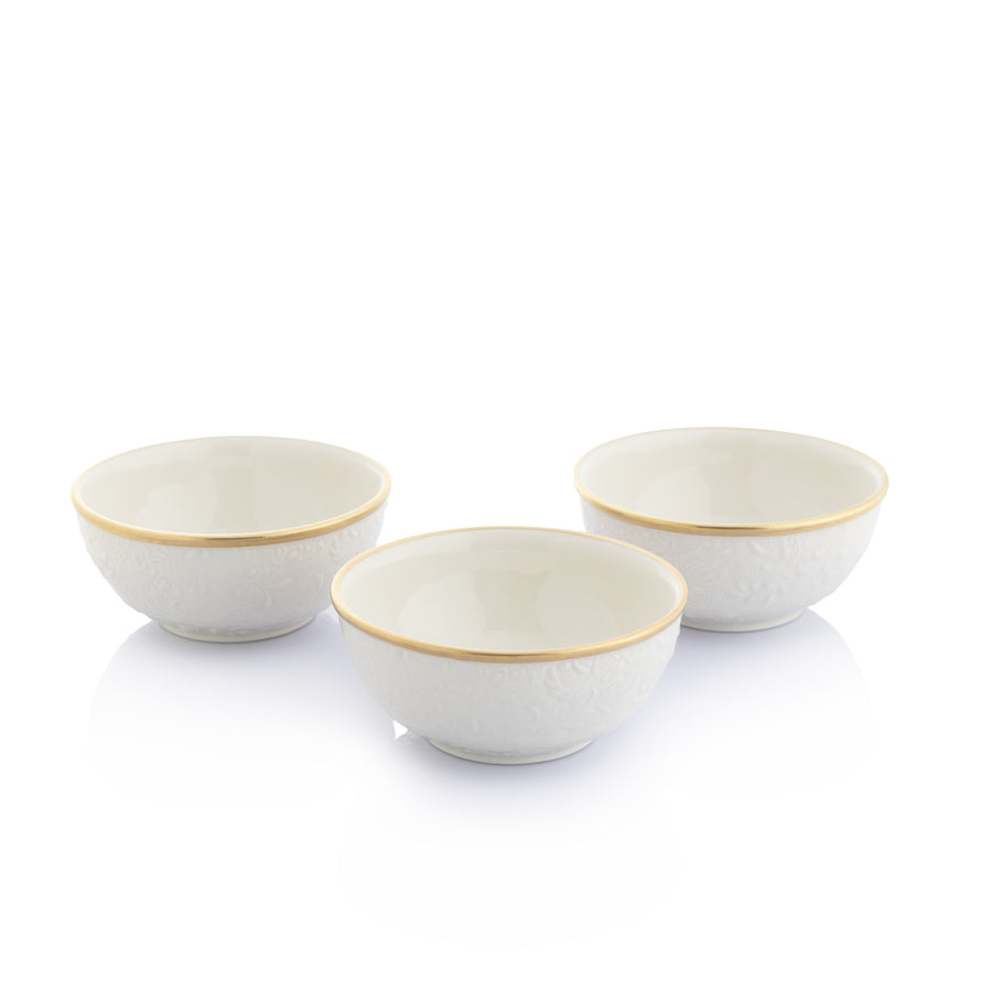 Damasco Small Bowl, Gold Thread