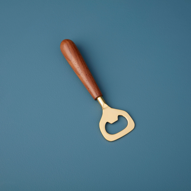 Gold & Wood Bottle Opener