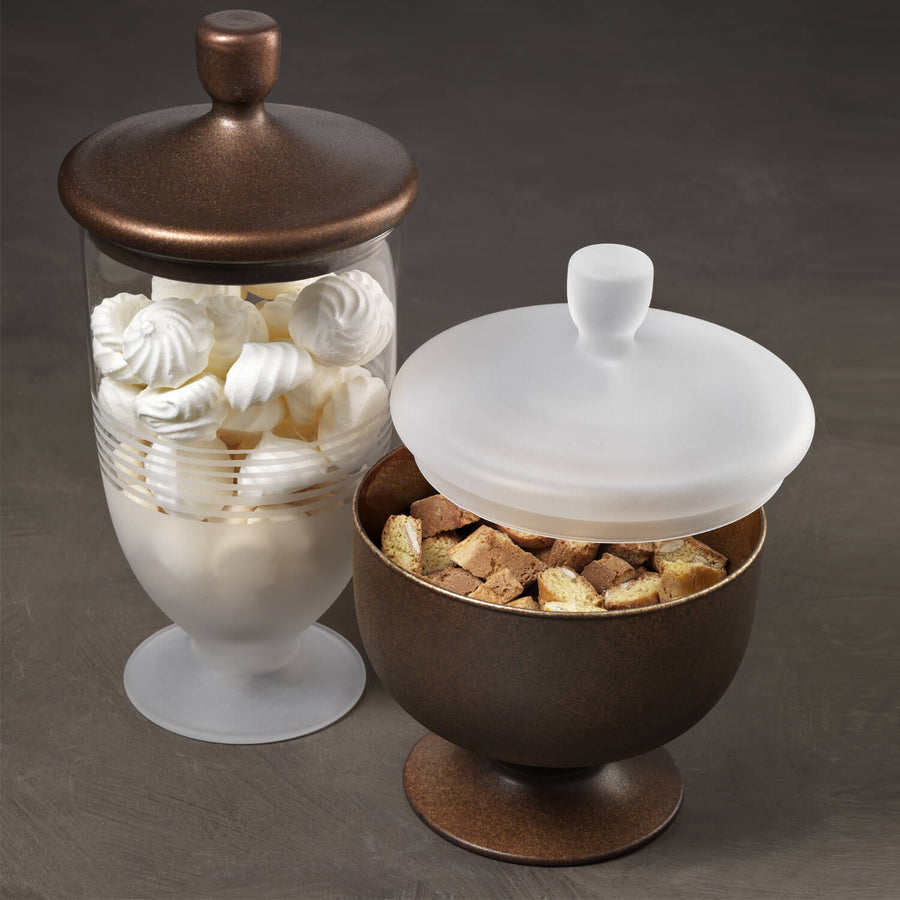 Toscana Candy Dish Frosted and Corten Decoration