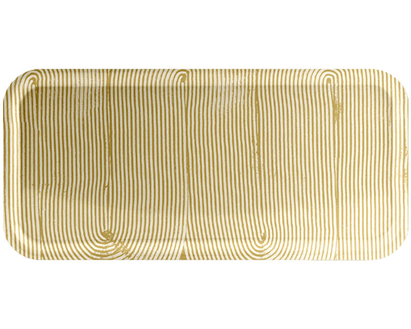Swirl Warm Yellow Tray 32x15cm