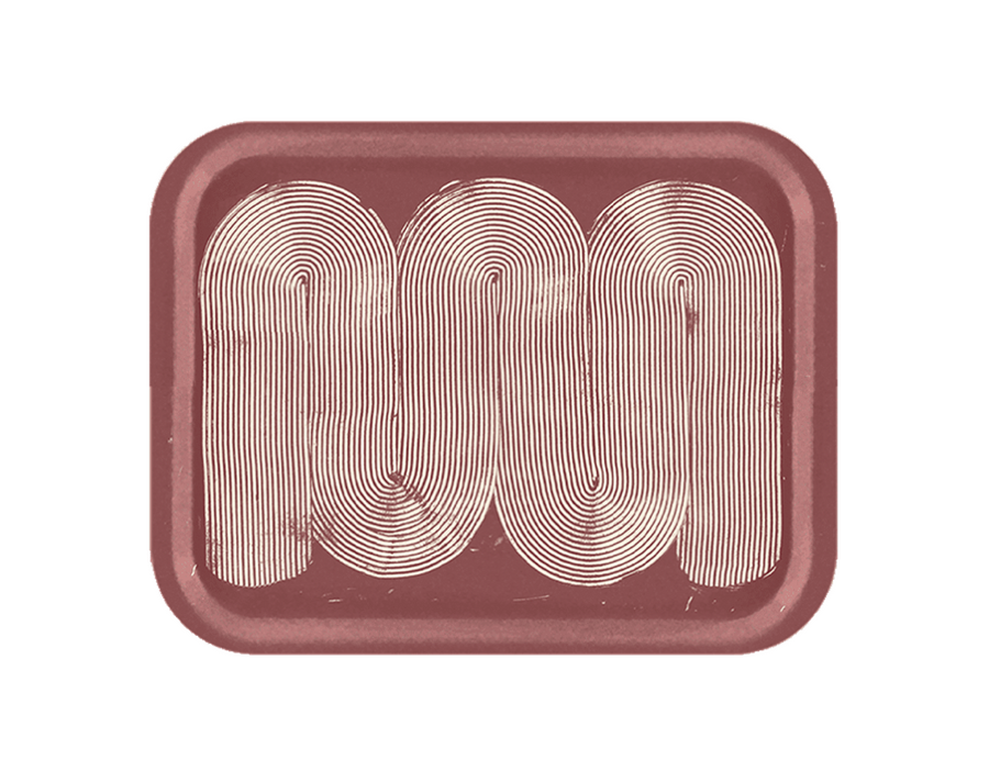 Swirl Burgundy Tray 36x28cm