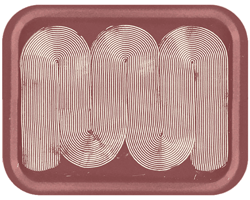 Swirl Burgundy Tray 36x28cm