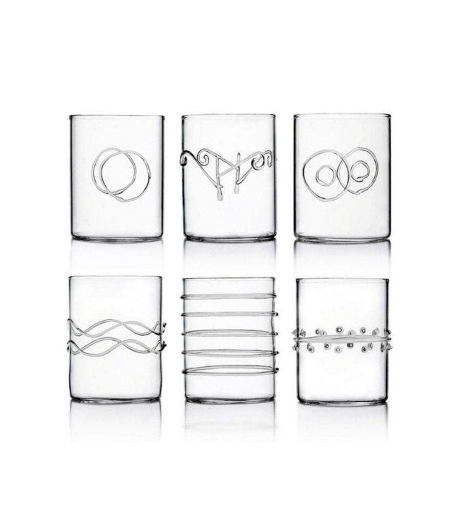 Deco Clear 6 pcs Water Glass Assorted