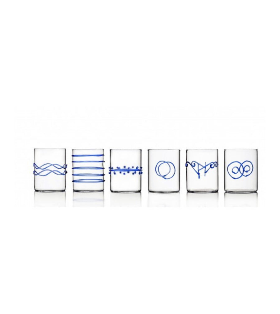 Deco Blue Décor 6 pcs Shot Glass Assorted