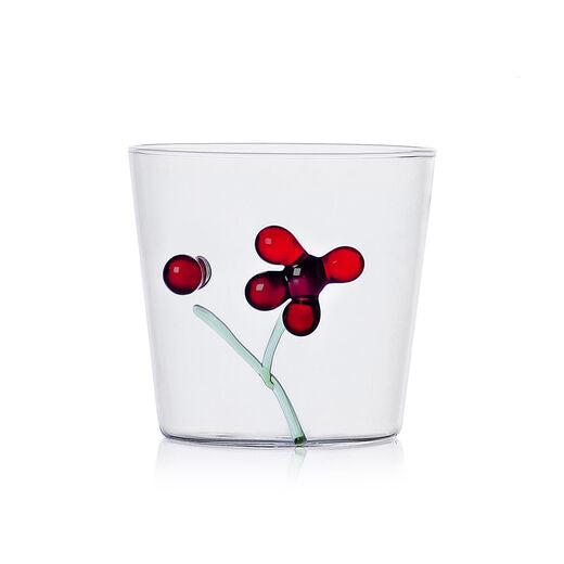 Green Wood Tumbler with Red Berries Outside