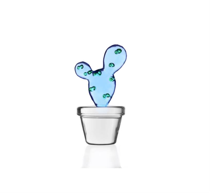 Desert Plant Paperweight Cactus Blue