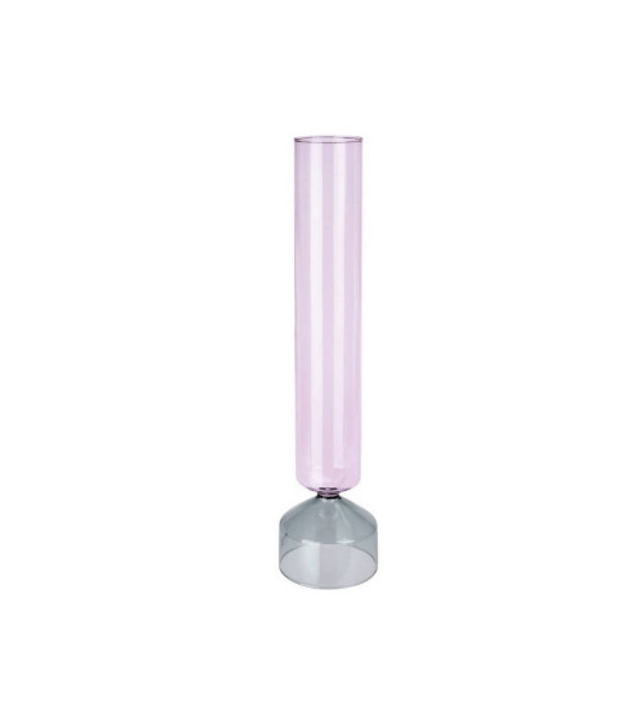 Bouquet Tall Vase Smoke/Pink