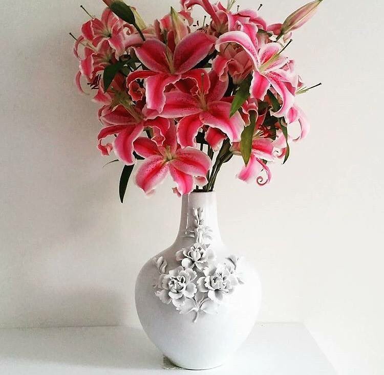 Vase 3D Rose White
