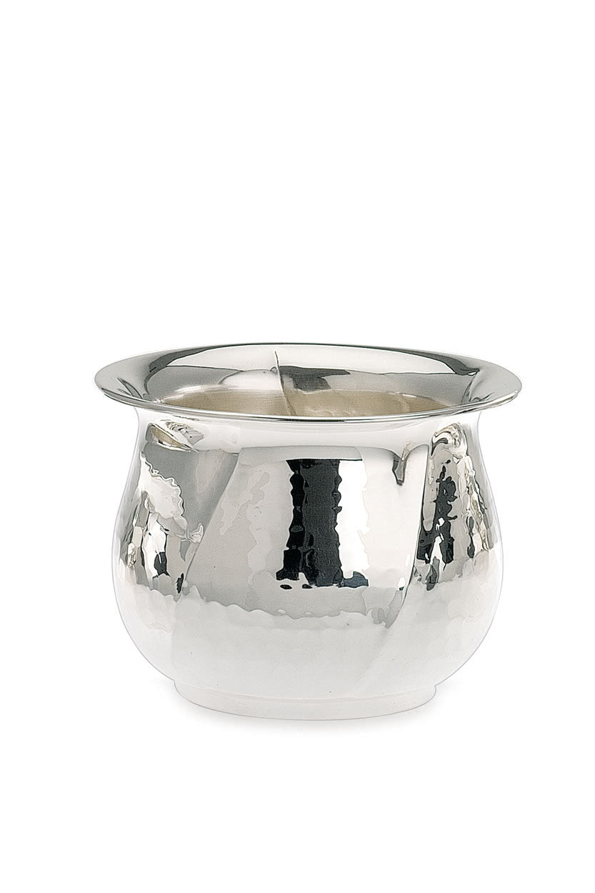 Hammered Silver-Plated Cachepot, Medium