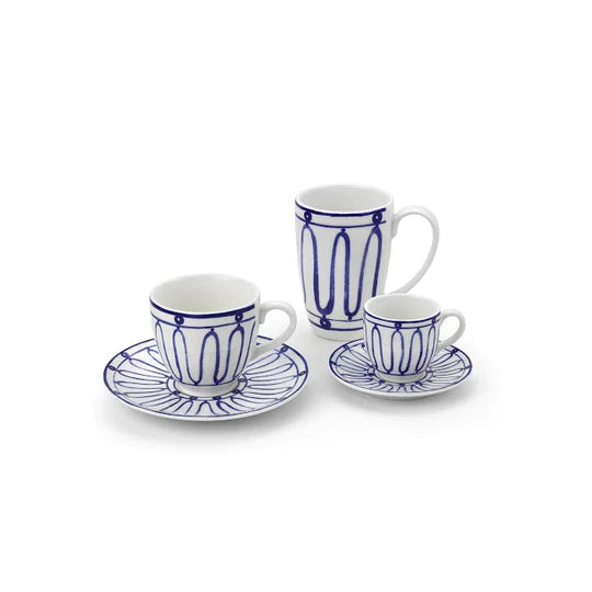 The Kyma Coffee-Tea Cup 28 cl, with Saucer, Set of 6