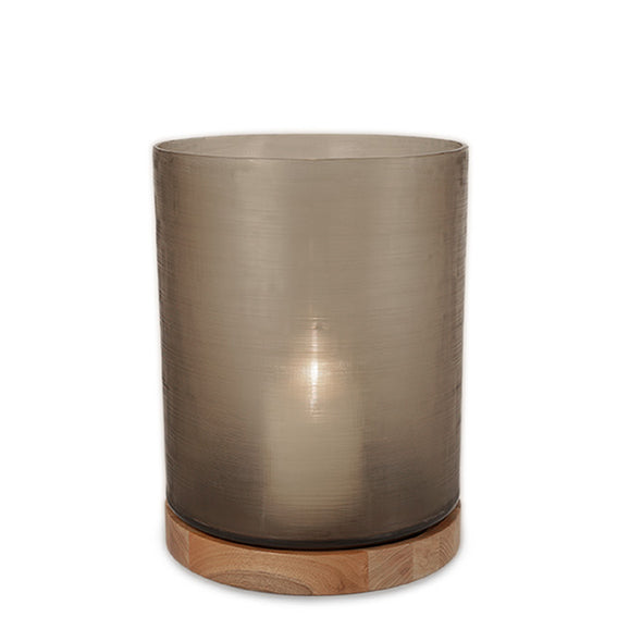 Aran Lantern Extra Large - Smoke Grey/Walnut