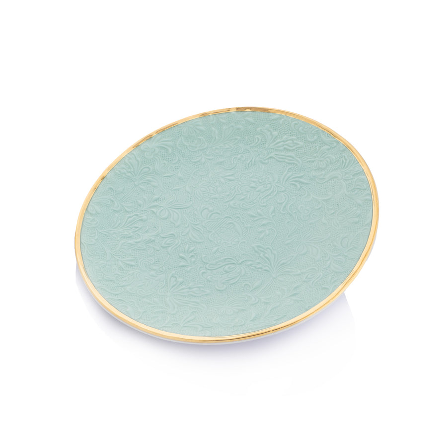 Damasco Dessert Plate, 19 cm, Mint - Set of 6