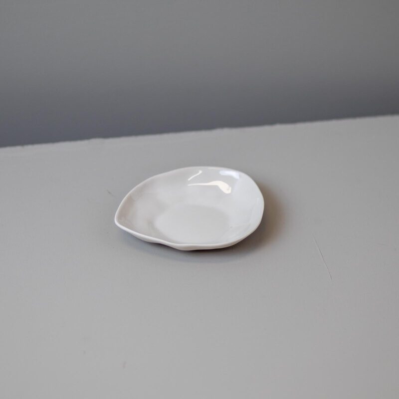 Small Stoneware Saucer, White