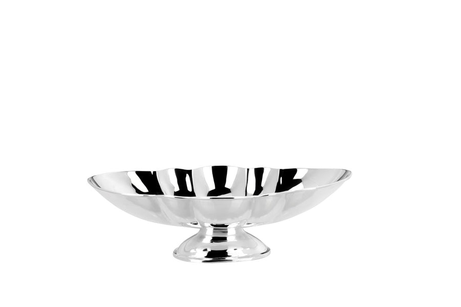 Bowl on Stand Oval Plain 32 cm