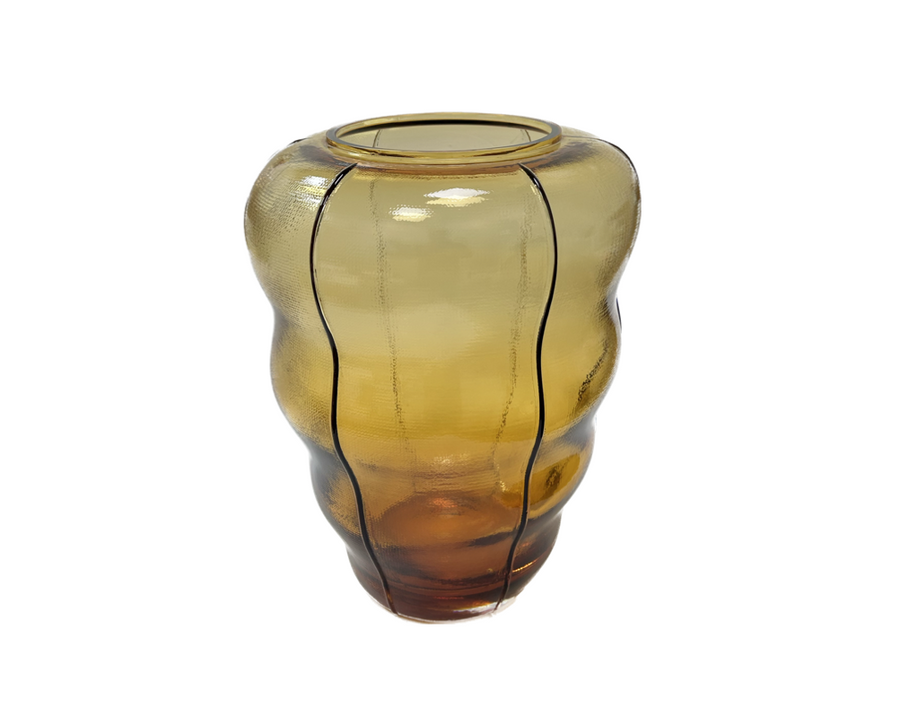 Beehive Vase Amber Cased