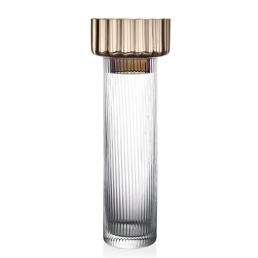 XYZ Vase Clear/Bronze Grey