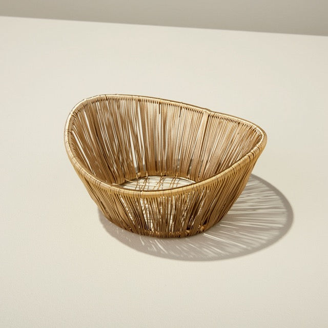 Gold Rhythm Wire Small Basket