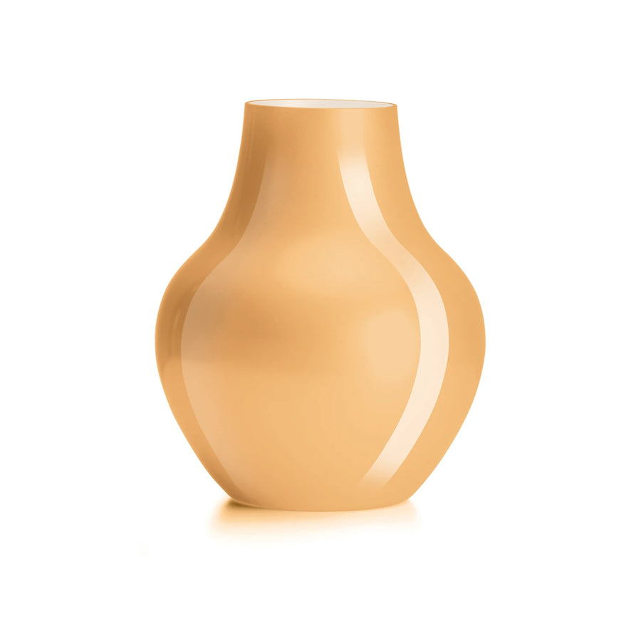 Soho Cold Cut Cognac/Milk White Cased Vase