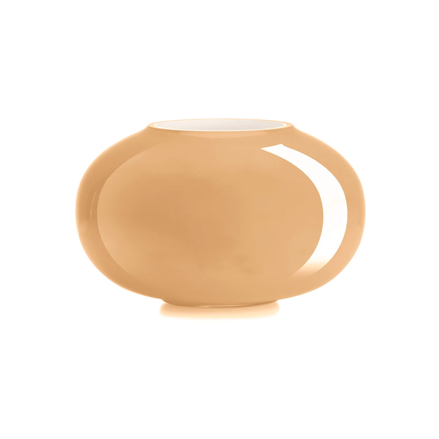 Pandora Cold Cut Cognac-Milk White Cased Vase 18 cm