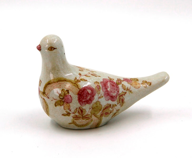 Ceramic Lucky Charm Dove "Armonia di Rose"