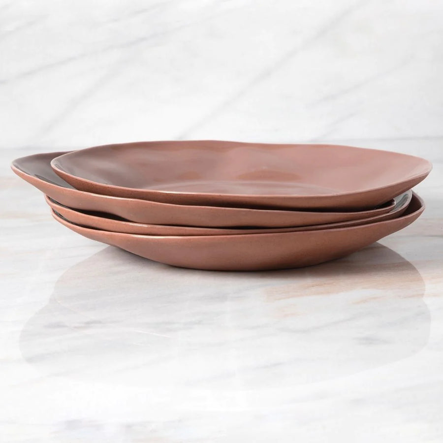 Tam Stoneware Gia Side Plate, Terracotta Rose, Set of 6