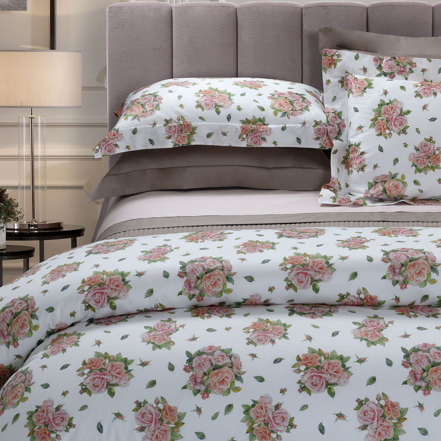 Antea (Madeleine) Stampa All Over Queen Duvet Cover Set 240x220 - 2 White/Pink