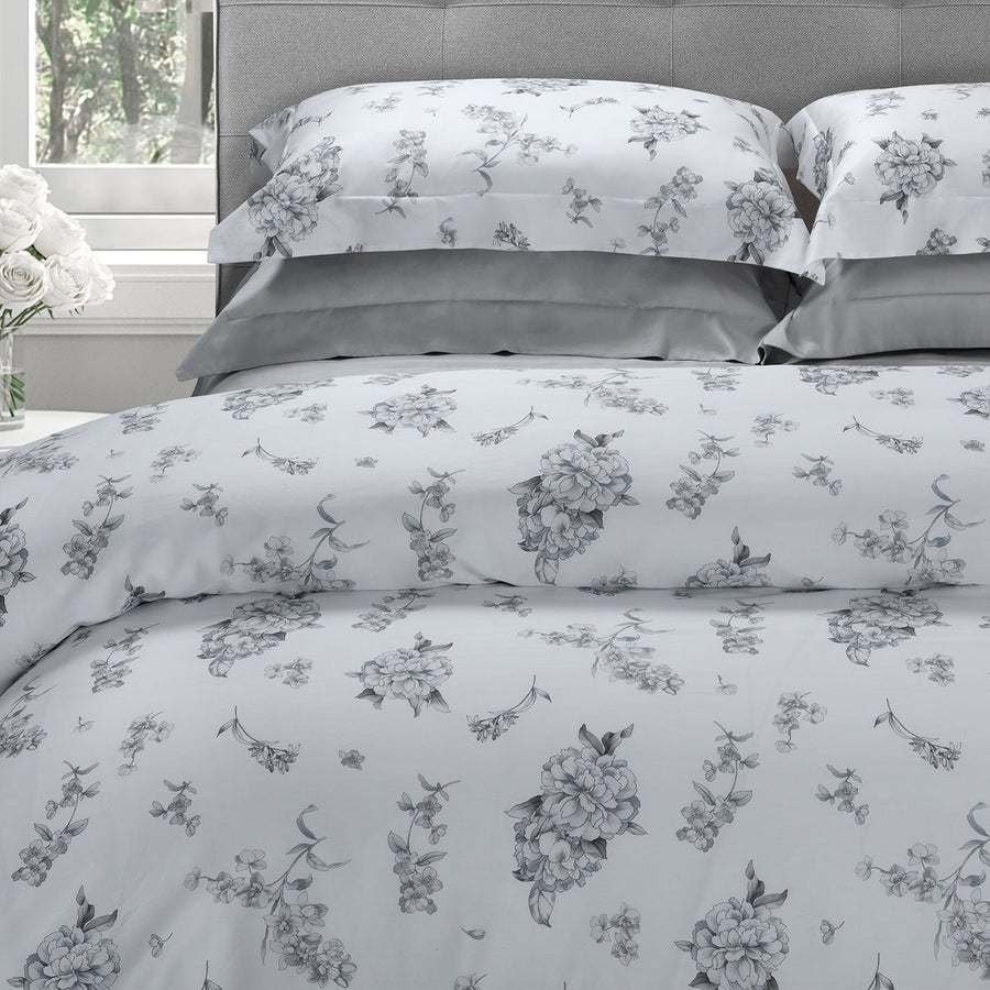 Arte Nuova Stampa All Over Double Duvet Cover Set 200x220 - 83 White/Colonial Grey