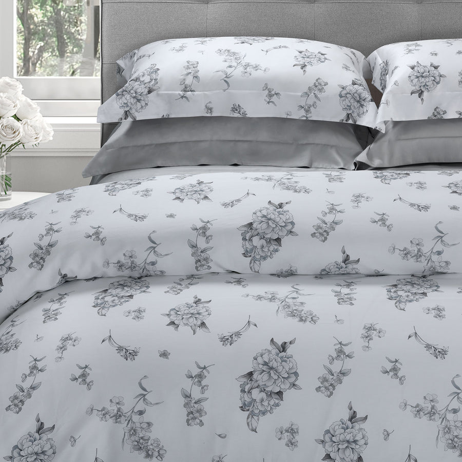 Arte Nuova Stampa All Over King Duvet Cover Set 260x240 - 83 White/Colonial Grey