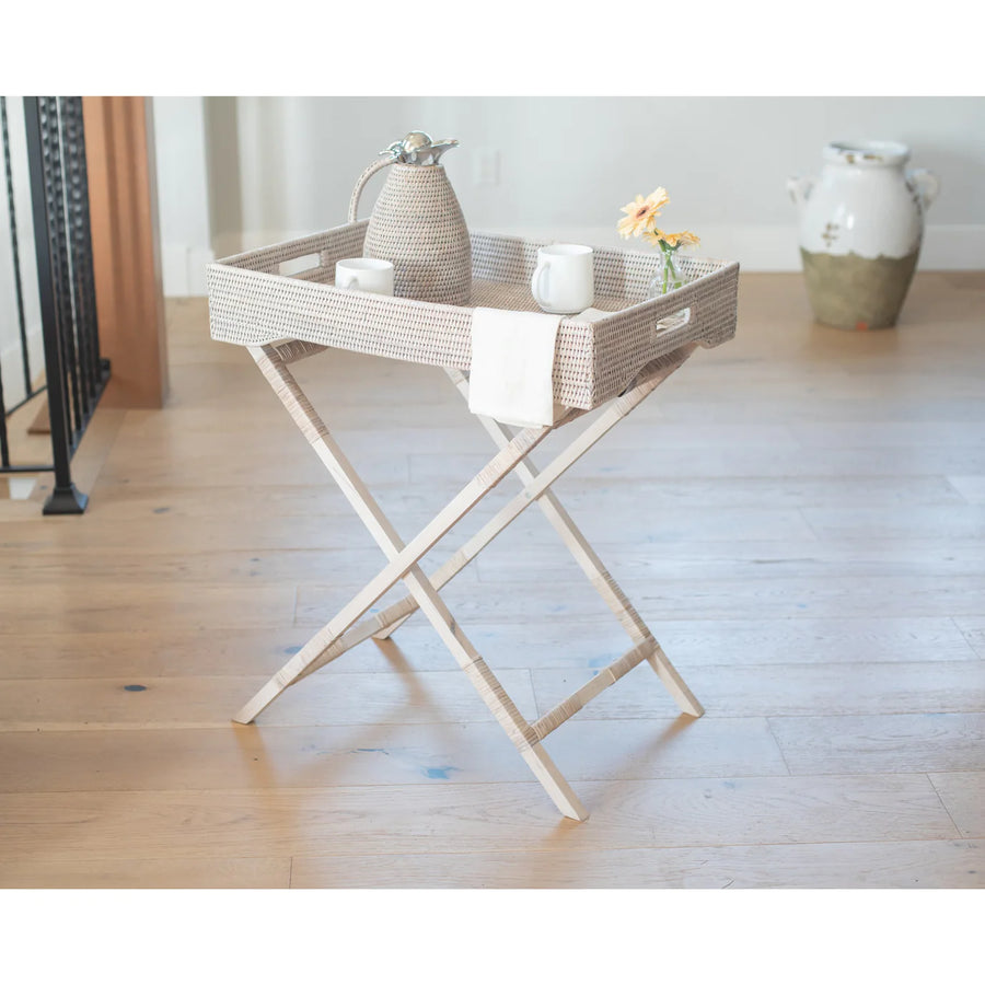 Butler Tray / Table - White Wash