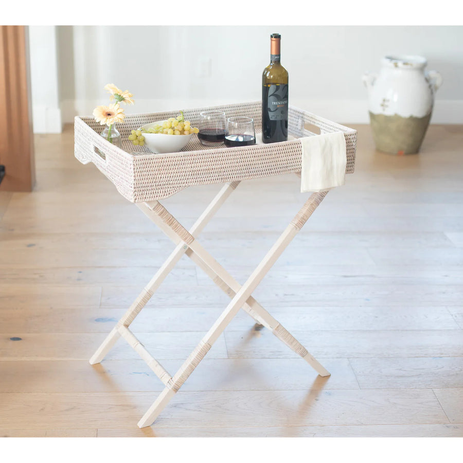 Butler Tray / Table - White Wash