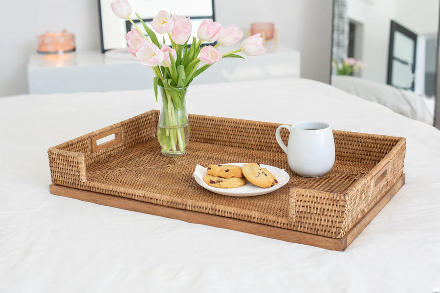 Breakfast Tray / Table - Honey Brown