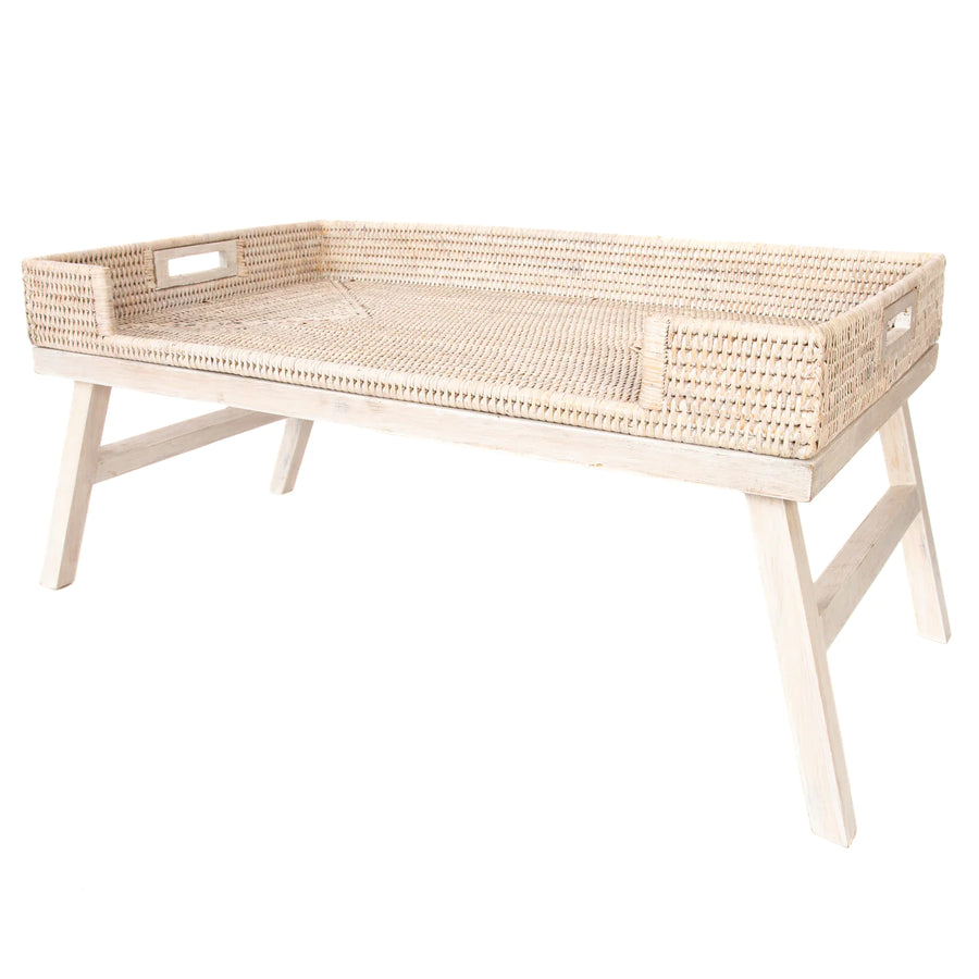 Breakfast Tray / Table - White Wash