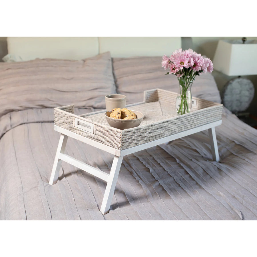 Breakfast Tray / Table - White Wash