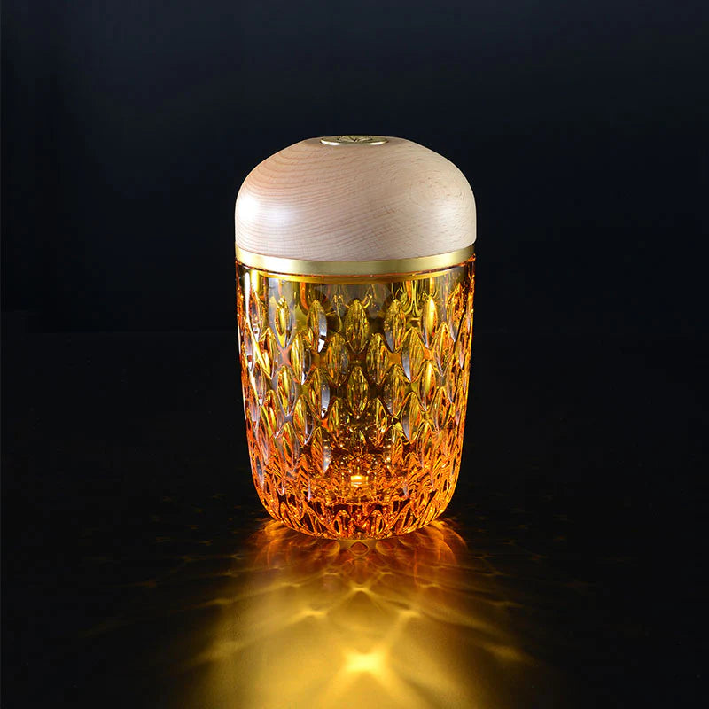 Small Crystal Wireless Table Lamp, Amber