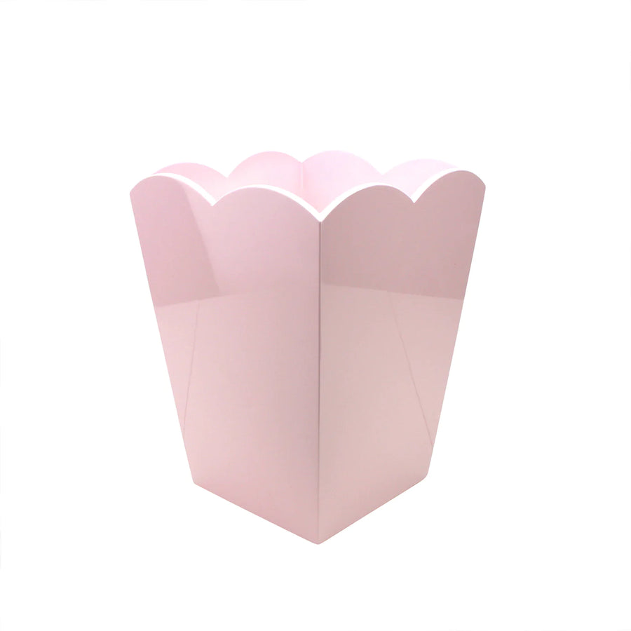 Scalloped Lacquer Bin Pale Pink