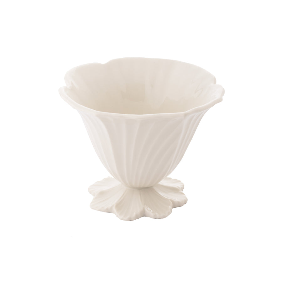 Bell Flower Cup Ice Cream Bowl, Full White, Box of 6