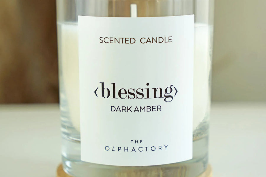 Scented Candle Glass 40h Blessing Dark Amber