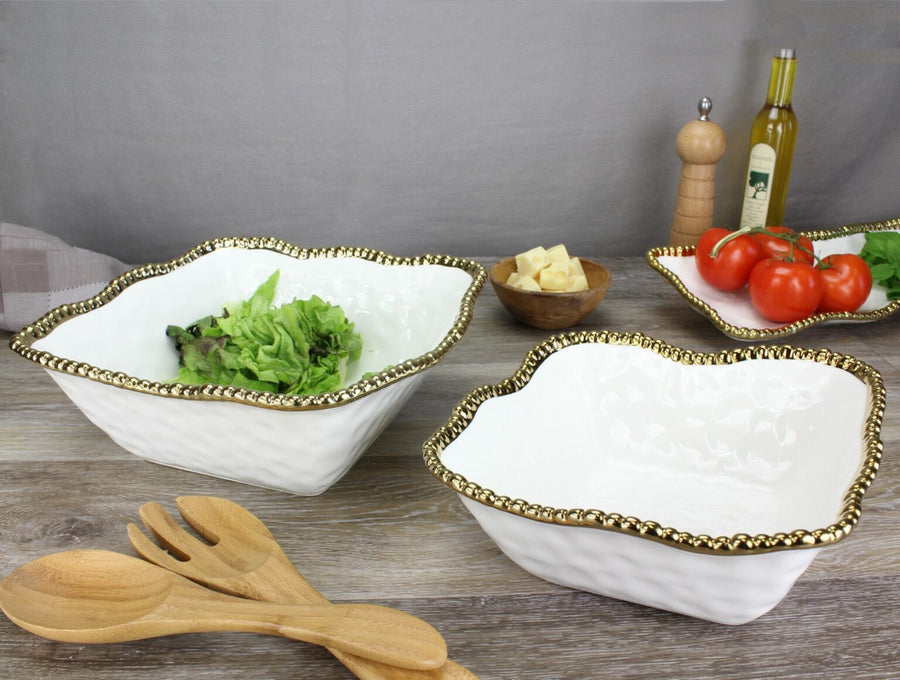 Large Square Salad Bowl