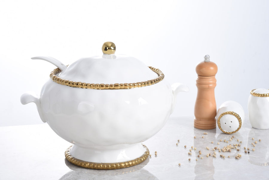 Soup Tureen & Spoon