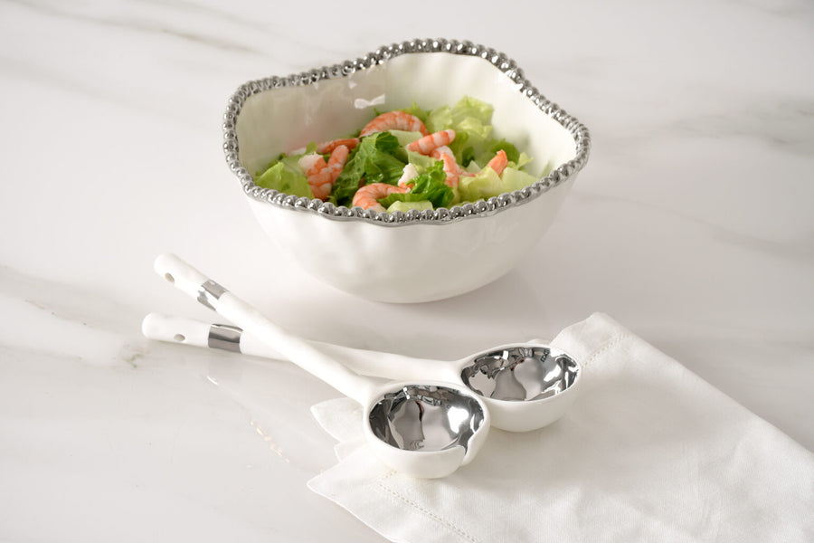 Porcelain Salad Server Set