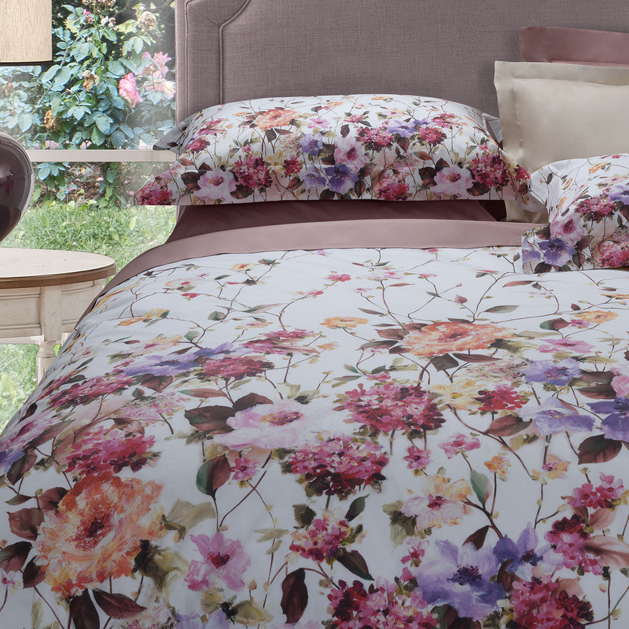 Certaldo Stampa All Over King Duvet Cover Set 260x240 - 57 White/Rust