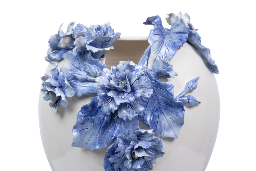 Blue Flowers Vase