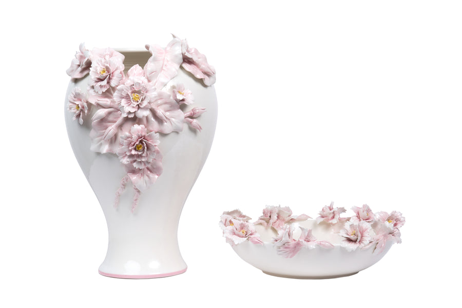 Vase with Pink Flowers